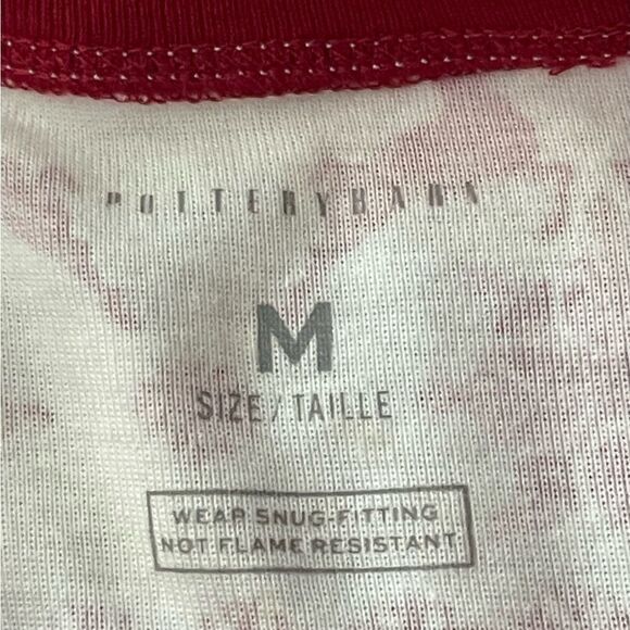 Pottery Barn Kids Women’s Size M Organic Cotton Red Christmas Sleep Top EUC - Picture 7 of 9